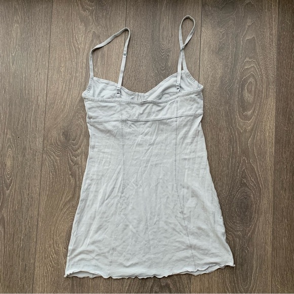 Aritzia Wilfred Bustier Corset Tank Top Pale Blue Gray Cotton Sleeveless Small - Picture 6 of 15